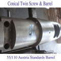 conical twin screw and barrel for HDPE